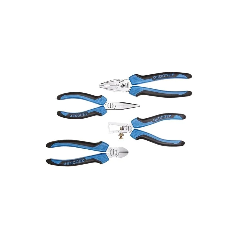 Soft Grip Pliers for Comfort-Gedore 6730800 Pliers Set, 4 pcs