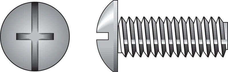 Galvanized Screws for Rust Resistance-HILLMAN No. 8-32 X 2 in. L Combination Truss Head Zinc-Plated Steel Machine Screws 100 pk