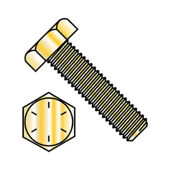 Bolts with Hexagonal Heads for Tightening-JFAST 3780BHT8 - 3/8-16X5  Hex Tap Bolt Grade 8 Fully Threaded Zinc Yellow, Case Quantity: 
225