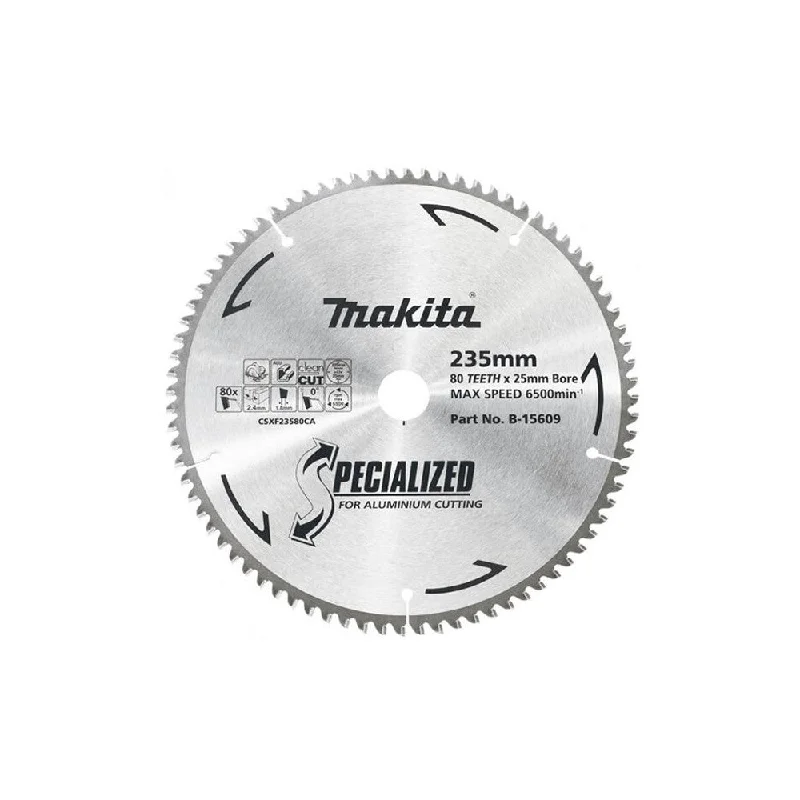 Saw Blades for Cutting Concrete Blocks-Makita Saw Blade TCT Aluminium 235x25mm 80T