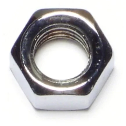 Stainless Steel Nuts for Outdoor Projects-7/16"-14 Chrome Plated Grade 5 Steel Coarse Thread Hex Nuts (10 pcs.)