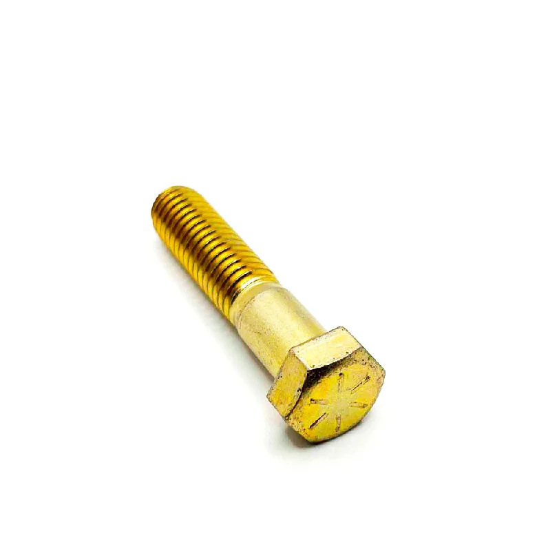 Bolts for Mounting Roof Beams-7/16-14 x 2in UNC Grade 8 Hex Cap Screw Yellow Zinc