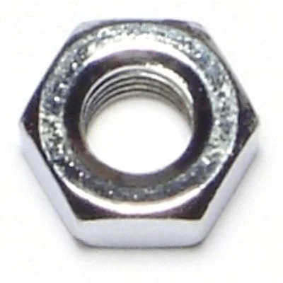 Nuts for Fixing Window and Door Hardware-1/4"-28 Chrome Plated Grade 5 Steel Fine Thread Hex Nuts (10 pcs.)