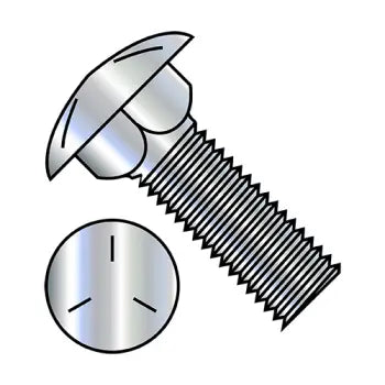 Heavy Duty Bolts for Industrial Use-JFAST 5028C5 - 1/2-13X1 3/4  Carriage Bolt Grade 5 Fully Threaded Zinc, Case Quantity: 
325