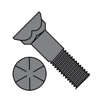 Bolts for Industrial Repair and Maintenance-JFAST 5020PB8 - 1/2-13X1 1/4  Grade 8 Plow Bolt With Number 3 Head Plain, Case Quantity: 
400