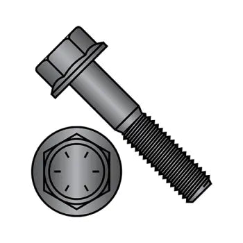 Bolts for Metal and Wood Frame Work-JFAST 5148BF - 1/2-20X3  Hex Head Flange Non Serrated Frame Bolt IFI-111 2002 Grade 8 Black Phosphate, Case Quantity: 
200