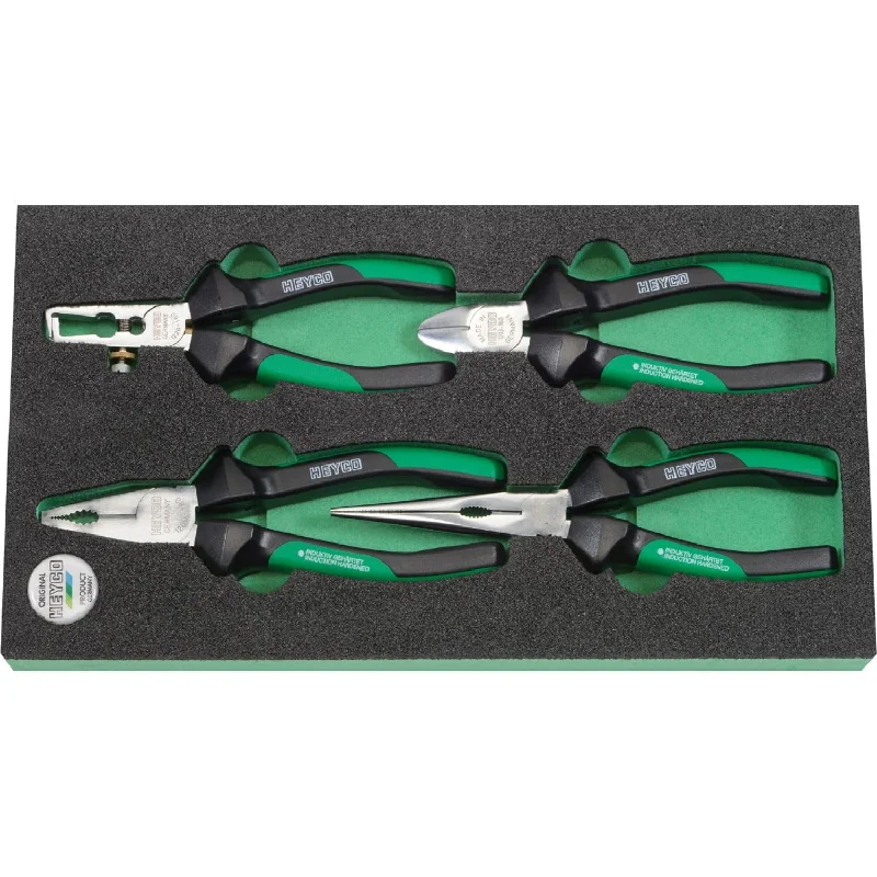 Adjustable Locking Pliers for Strong Clamps-Heyco 00990001086 Set of Pliers, 4 Pcs