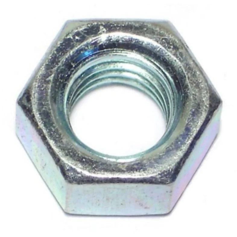 Nuts for Securing Components in Large Structures-7/16"-14 Zinc Plated Grade 2 Steel Coarse Thread Finished Hex Nuts