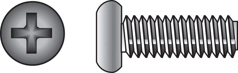 Screws for Cabinet Installation-HILLMAN No. 6-32 X 1/2 in. L Phillips Pan Head Stainless Steel Machine Screws 100 pk