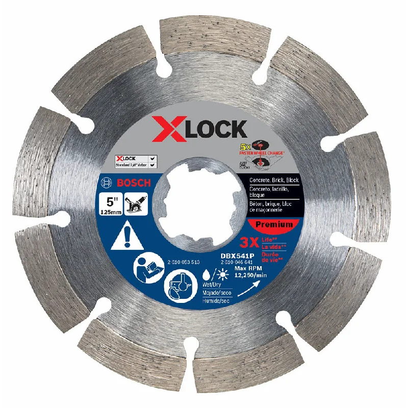 Saw Blades for Wood and Metal Combinations-Bosch DBX541P 5" Segmented Diamond Blade Premium