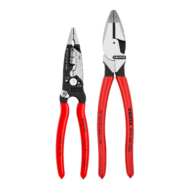 Lightweight Pliers for Easy Handling-Knipex 9K 00 80 148 US 2 Pc Electrical Set