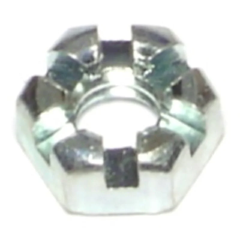 Nuts for Securing Electrical Systems to Walls-1/4"-20 Zinc Plated Steel Coarse Thread Slotted Hex Nuts (20 pcs.)