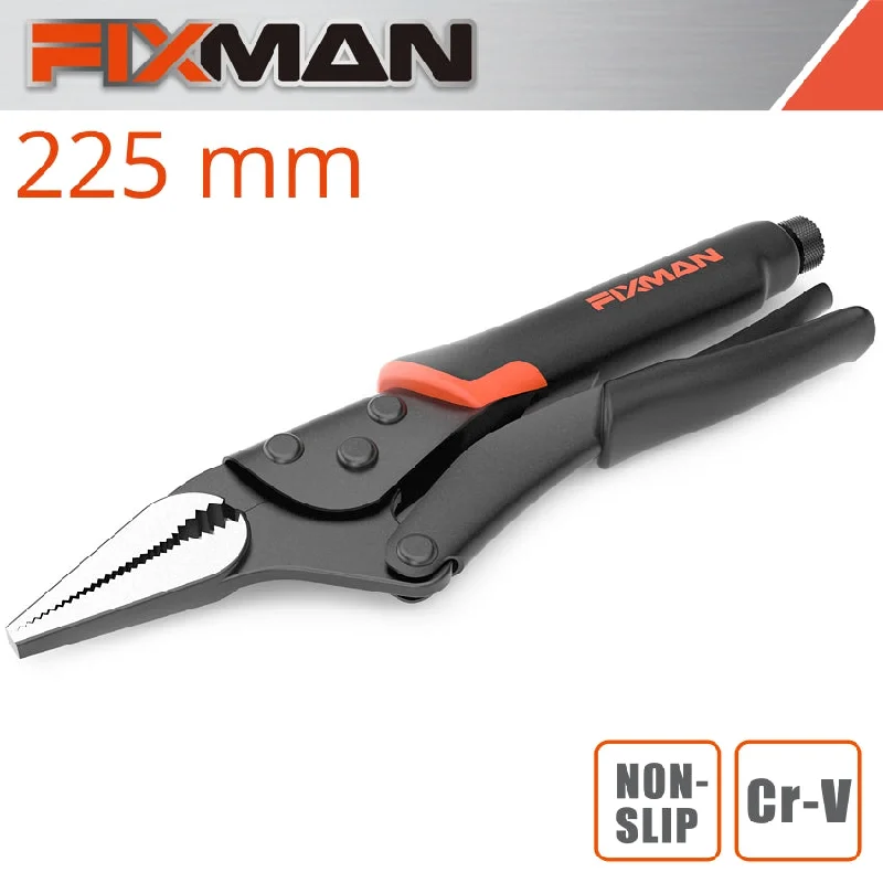 Combination Pliers for Cutting and Gripping-Fixman Long Nose Lock Grip Pliers 9'/225Mm