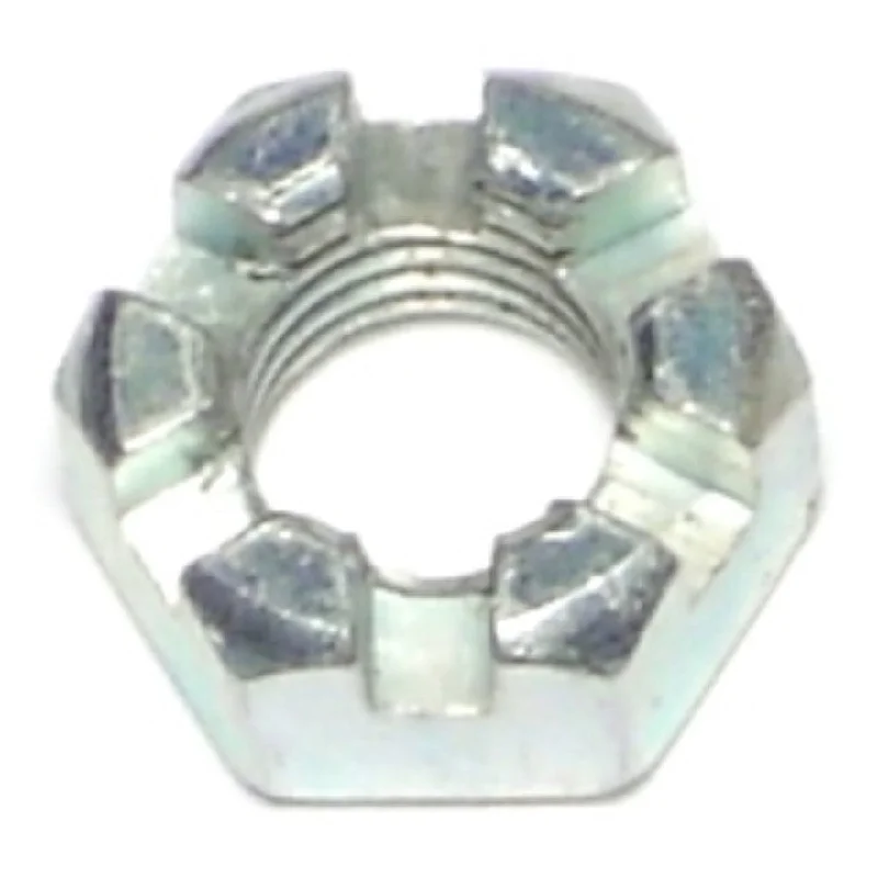 Nuts for Mounting and Fixing Metal Structures-5/16"-18 Zinc Plated Steel Coarse Thread Slotted Hex Nuts