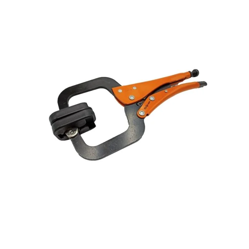 Wire Cutting Pliers for Electrical Tasks-Grip-On 224P12 C-Clamp W/Swivel Rubber Tips, L. 320 mm