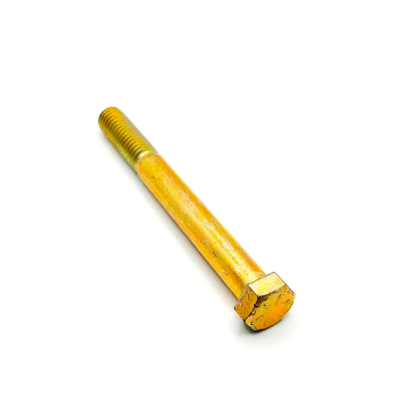 Bolts for Installing Safety Barriers-7/16-14 x 4in UNC Grade 8 Hex Cap Screw Yellow Zinc