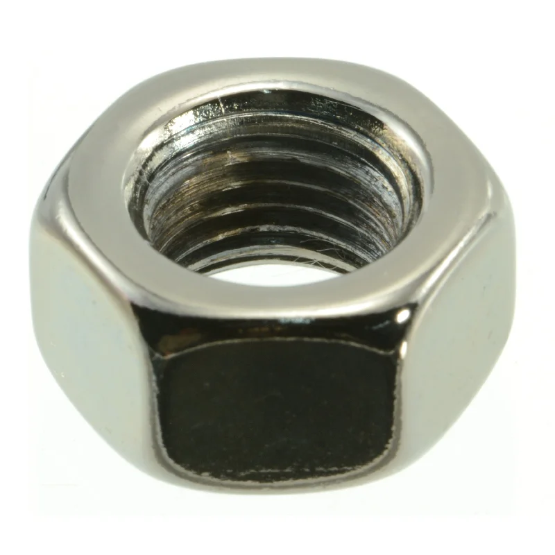 Nuts for Tightening Heavy Equipment Components-7/16"-20 Black Chrome Plated Steel Grade 5 Fine Thread Hex Nuts