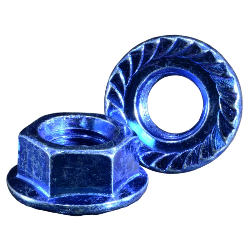 Nuts for Securing Outdoor Signage-5/8"-11 Zinc Plated Case Hardened Steel Coarse Thread Hex Flange Nuts