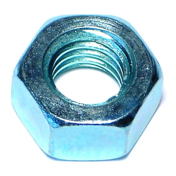 Nuts for Fixing Outdoor Furniture and Fixtures-7/16"-14 Green Rinsed Zinc Plated Grade 5 Steel Coarse Thread Hex Nuts