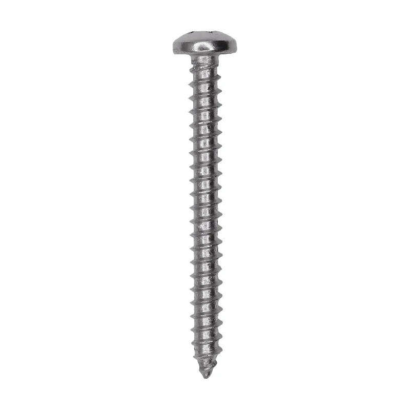 Screws for Fixing Heavy Equipment-Auveco # 25580 #8 X 1-5/8. 18-8 Stainless Phillips Pan Head Tapping Screw Qty. 50