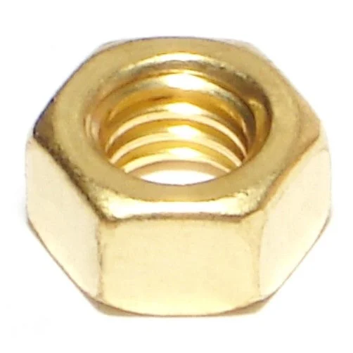 Nuts for Furniture Assembly-5/16"-18 Brass Coarse Thread Finished Hex Nuts