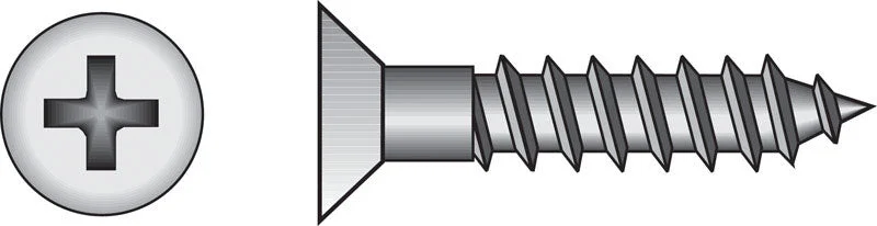 Screws for Metal Framing Projects-HILLMAN No. 12 X 2 in. L Phillips Coarse Wood Screws 100 pk