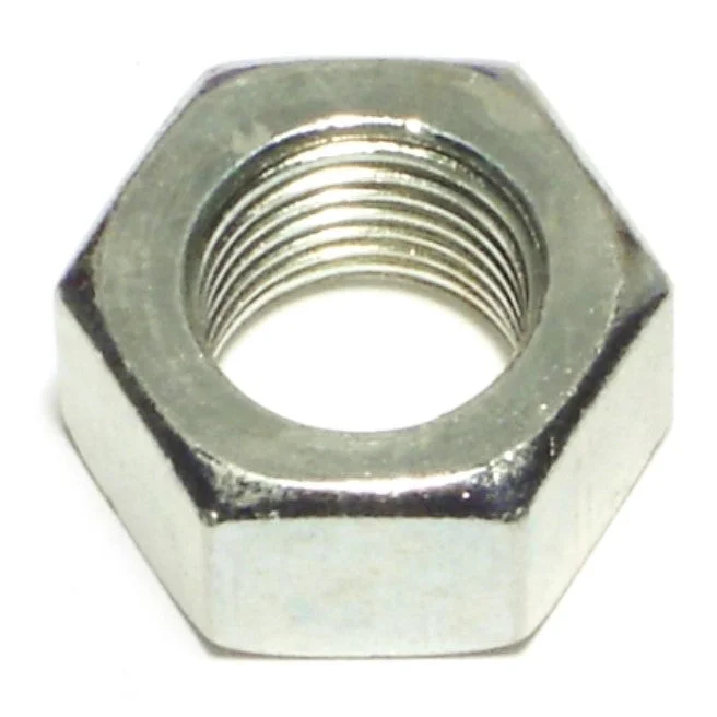 Nuts for Fixing Outdoor Furniture and Fixtures-9/16"-18 Plain Steel Fine Thread Left Hand Hex Nuts (10 pcs.)