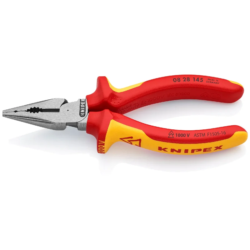 Heavy Duty Wire Pliers for Cutting-Knipex 08 28 145 SBA 5 3/4" Needle-Nose Combination Pliers-1000V Insulated