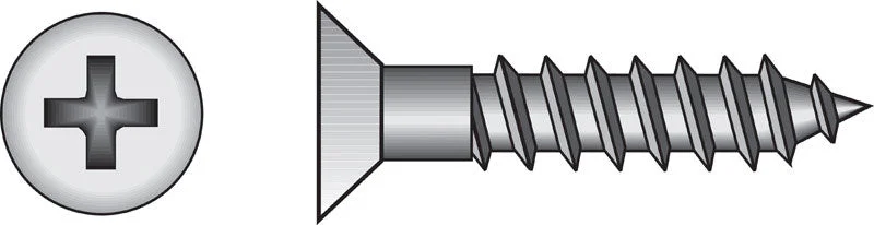 Screws for Heavy Metalwork-HILLMAN No. 9 X 1-1/4 in. L Phillips Coarse Wood Screws 100 pk