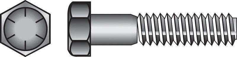 Screws for Securing Carpentry Fittings-HILLMAN 5/8 in. D X 6 in. L Heat Treated Steel Hex Head Cap Screw 25 pk