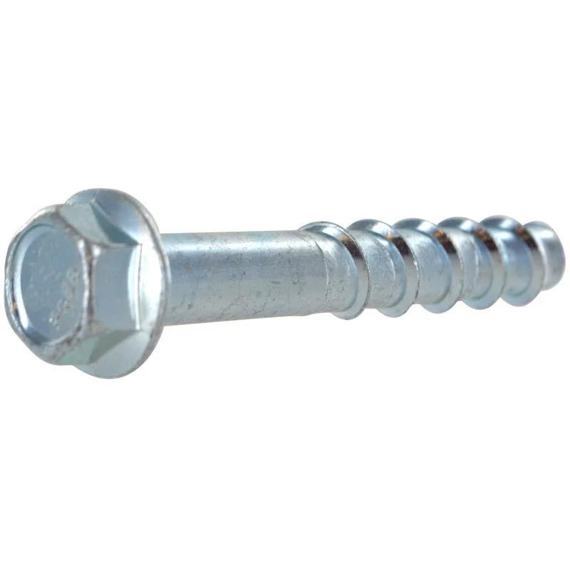 Screws for Concrete and Masonry Work-HILLMAN Screw-Bolt+ 1/2 in. D X 5 in. L Steel Hex Head Concrete Screw Anchor 10 pk