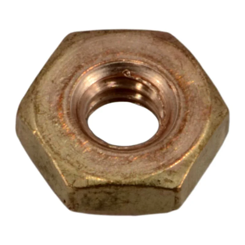 Nuts for Securing Building Components to Foundations-#8-32 Silicon Bronze Coarse Thread Hex Nuts (10 pcs.)