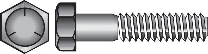 Screws for Joining Thin Metal Sheets-HILLMAN 1/4 in. D X 3/4 in. L Heat Treated Zinc Steel Hex Head Cap Screw 100 pk