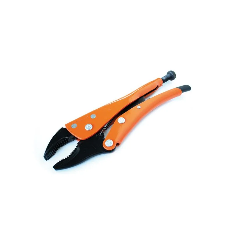 All-in-One Pliers for Household Repairs-Grip-On 11110 10 Inch Curved Jaw-Orange Epoxy Epoxy Coated Handle