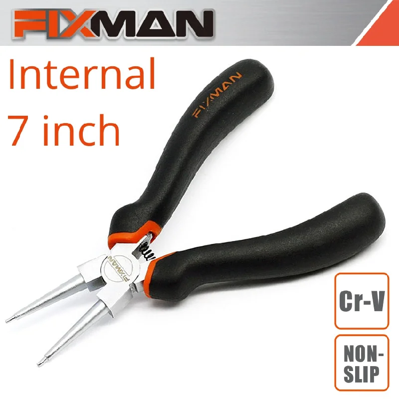 Professional-Grade Pliers for Workshop Use-Fixman Straight Internal Circlip Pliers 7'/175Mm