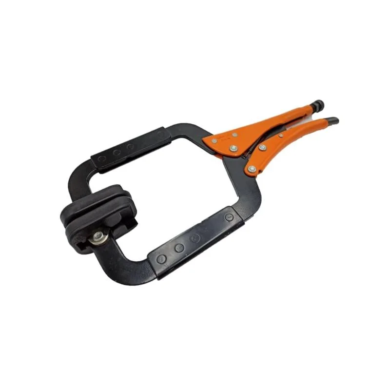 Adjustable Pliers for Versatile Use-Grip-On 224P14 C-Clamp W/Swivel Rubber Tips, L. 385 mm