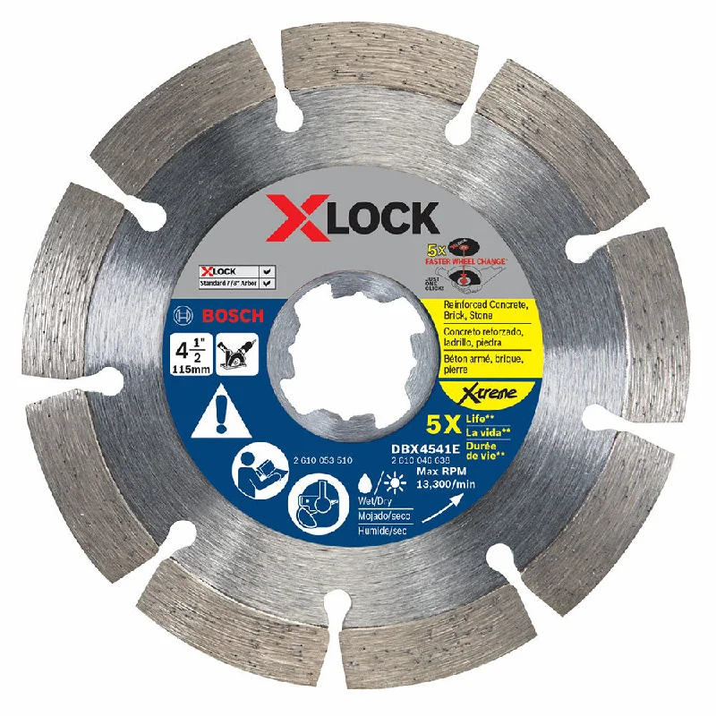 Saw Blades for Power Tools and Saws-Bosch DBX4541E 4-1/2" Segmented Diamond Blade Xtreme