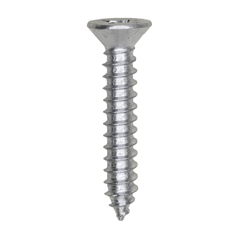 Screws for Fixing Concrete to Wood-Auveco # 25665 #12 X 1-1/4" Phillips Flat Head Tapping Screw Zinc. Qty. 100