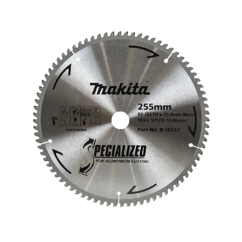 Saw Blades for Polishing and Smoothing Metal-Makita Saw Blade TCT Aluminium 255mm 80T