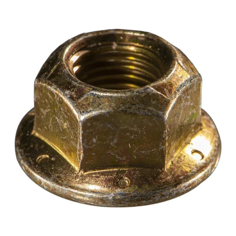 Nuts for Use in Structural and Industrial Applications-3/8"-24 Yellow Zinc Plated Grade 8 Steel Fine Thread Hex Nuts