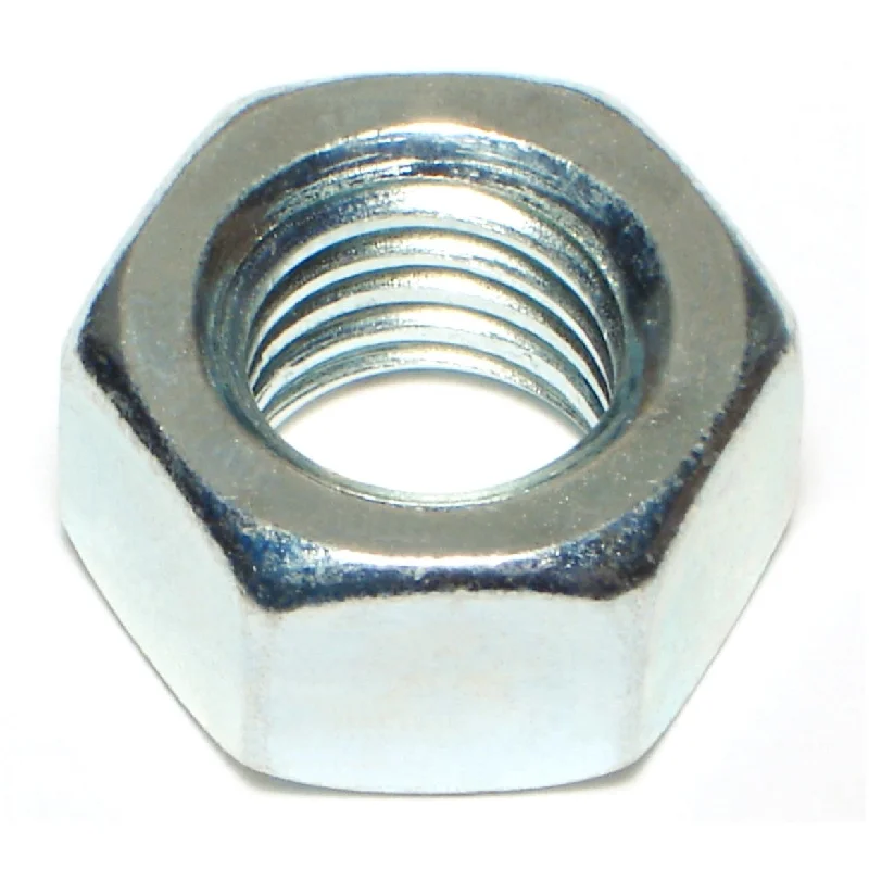 Nuts for Tightening Metal Fittings and Components-9/16"-12 Zinc Plated Grade 5 Steel Coarse Thread Hex Nuts (10 pcs.)