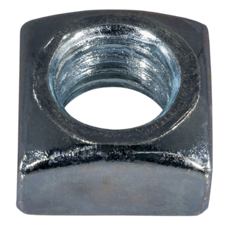 Nuts for Attaching Garage Equipment and Fixtures-5/8"-11 Zinc Plated Steel Coarse Thread Square Nuts (12 pcs.)