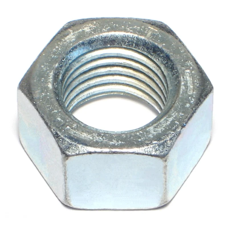 Nuts for Connecting Pipes in Plumbing Work-1"-8 Zinc Plated Grade 5 Steel Coarse Thread Hex Nuts (3 pcs.)