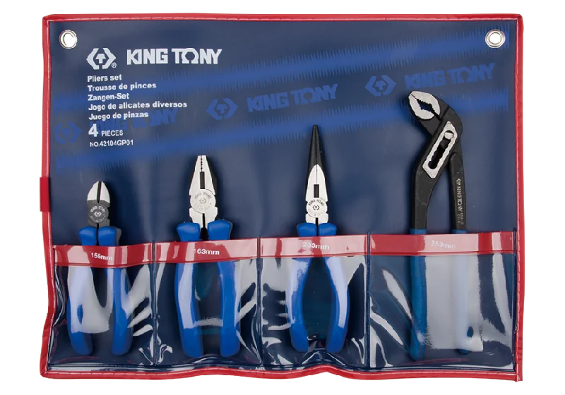 Multi-Tool Pliers for DIY Projects-King Tony Plier Set 4  Pieces Assorted