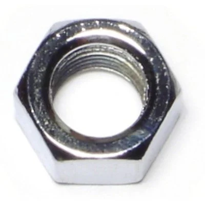 Nuts for Metal Frame Construction-7/16"-20 Chrome Plated Grade 5 Steel Fine Thread Hex Nuts (10 pcs.)