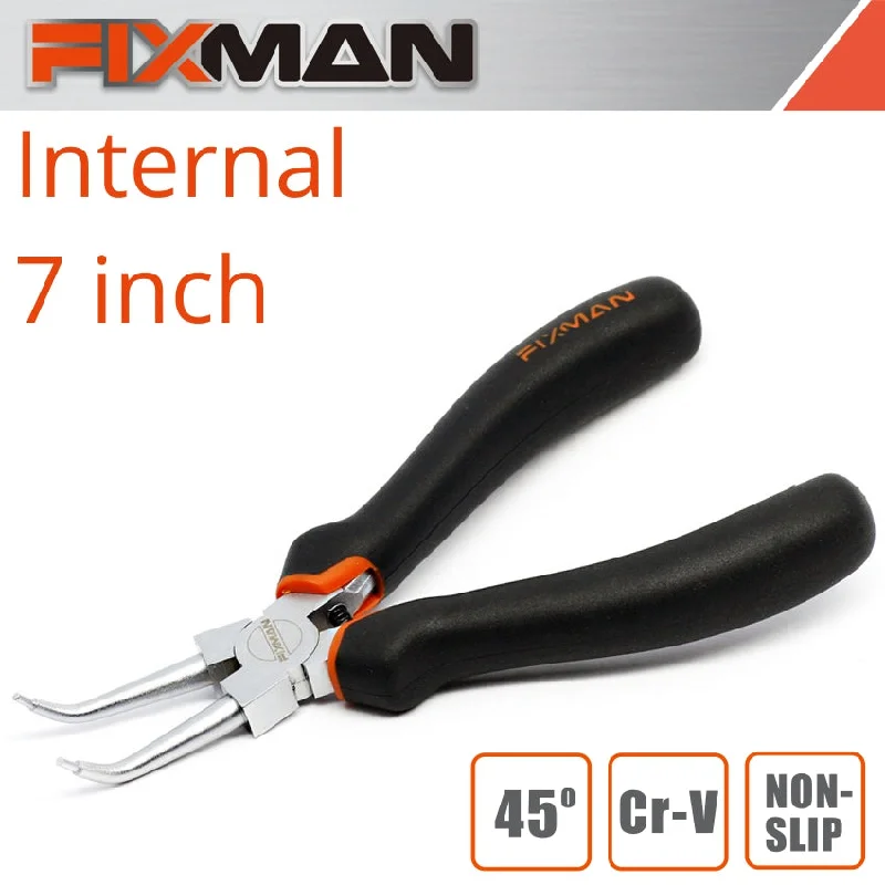 Pliers for Precision and Accurate Bending-Fixman Internal Circlip Pliers 7'/175Mm X 45 Deg