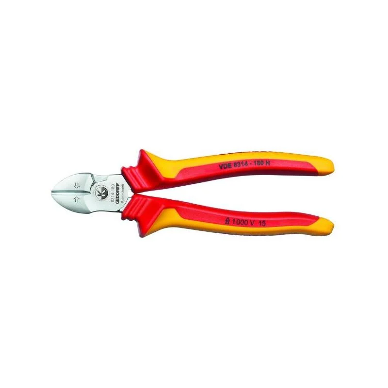 Pliers for Soldering and Assembly Work-Gedore 2910950 VDE Side cutter with VDE insulating sleeves 180 mm