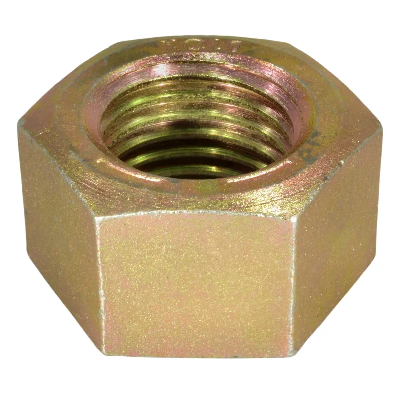 Lock Nuts for Preventing Loosening-1-1/2"-6 Zinc Plated Grade 8 Steel Coarse Thread Hex Nuts (3 pcs.)