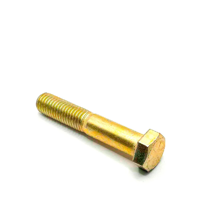 Bolts for Outdoor Sign Installation-5/8-11 x 3-1/2in UNC Grade 8 Hex Cap Screw Yellow Zinc