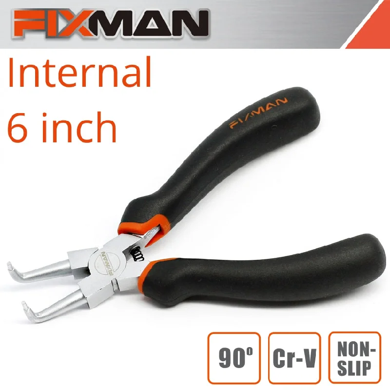 Pliers for Automotive Wire Stripping and Cutting-Fixman Internal Circlip Pliers 6'/145Mm X 90 Deg